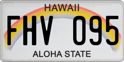 HI license plate FHV095