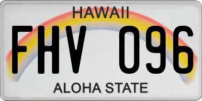 HI license plate FHV096
