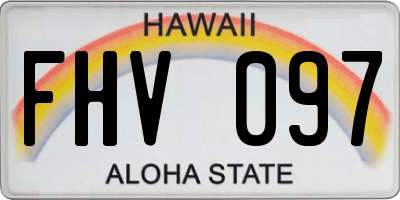 HI license plate FHV097