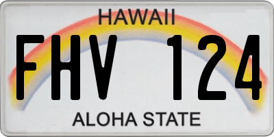HI license plate FHV124