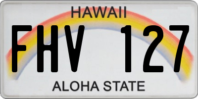 HI license plate FHV127