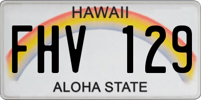 HI license plate FHV129