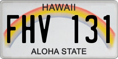 HI license plate FHV131