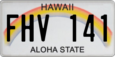HI license plate FHV141