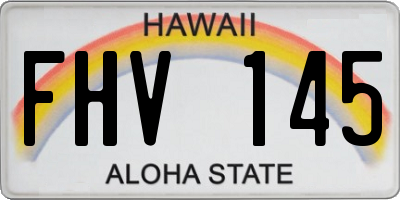 HI license plate FHV145