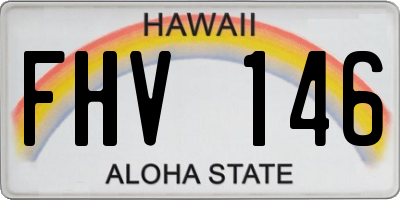 HI license plate FHV146
