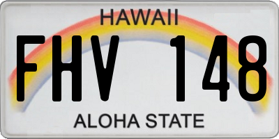 HI license plate FHV148
