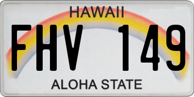HI license plate FHV149