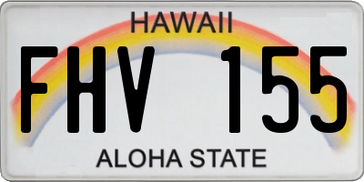HI license plate FHV155