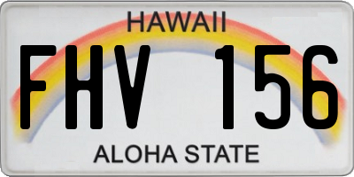 HI license plate FHV156