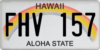 HI license plate FHV157