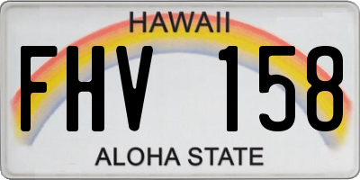 HI license plate FHV158