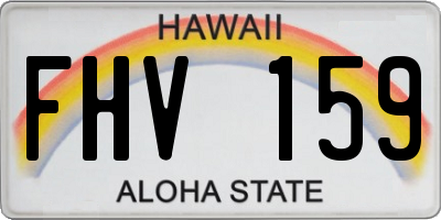 HI license plate FHV159