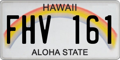 HI license plate FHV161
