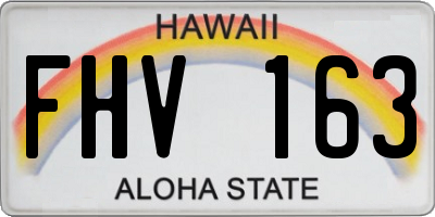 HI license plate FHV163