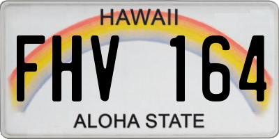 HI license plate FHV164