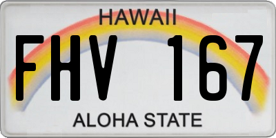 HI license plate FHV167