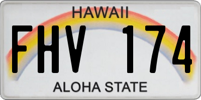 HI license plate FHV174