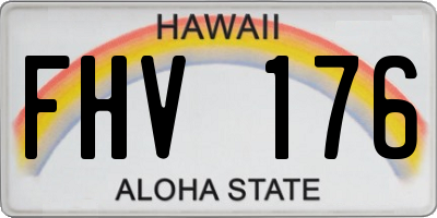 HI license plate FHV176