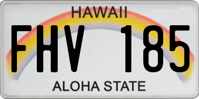 HI license plate FHV185