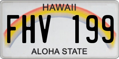 HI license plate FHV199