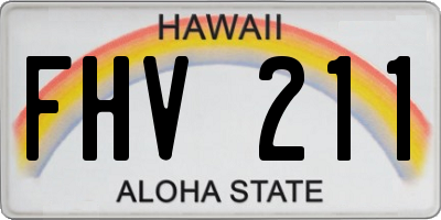 HI license plate FHV211
