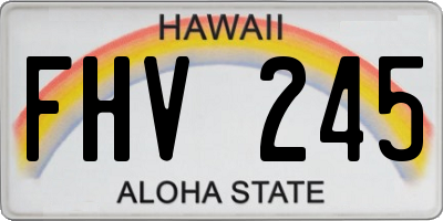 HI license plate FHV245