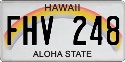 HI license plate FHV248