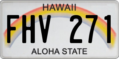 HI license plate FHV271