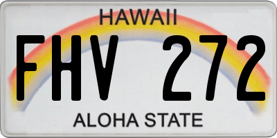 HI license plate FHV272