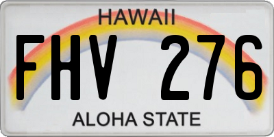 HI license plate FHV276