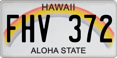 HI license plate FHV372