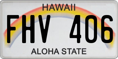 HI license plate FHV406