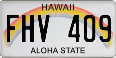 HI license plate FHV409
