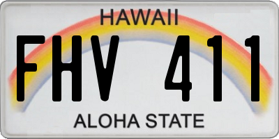 HI license plate FHV411