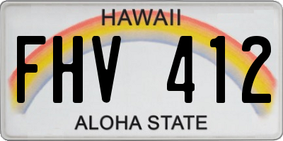HI license plate FHV412