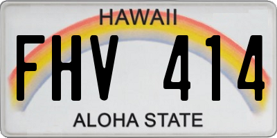 HI license plate FHV414