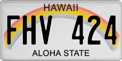 HI license plate FHV424