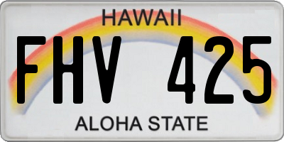 HI license plate FHV425