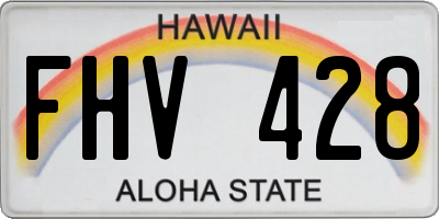 HI license plate FHV428