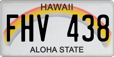 HI license plate FHV438