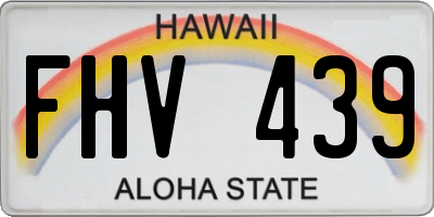 HI license plate FHV439