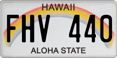 HI license plate FHV440