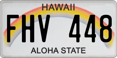 HI license plate FHV448