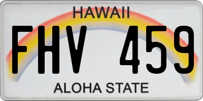 HI license plate FHV459