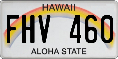 HI license plate FHV460