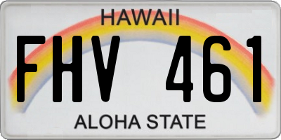 HI license plate FHV461