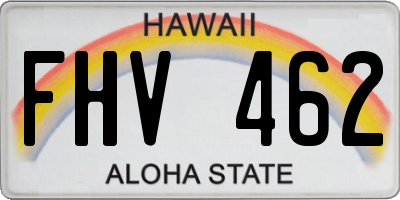 HI license plate FHV462