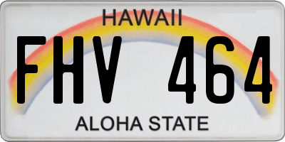 HI license plate FHV464