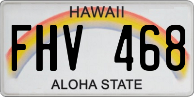 HI license plate FHV468